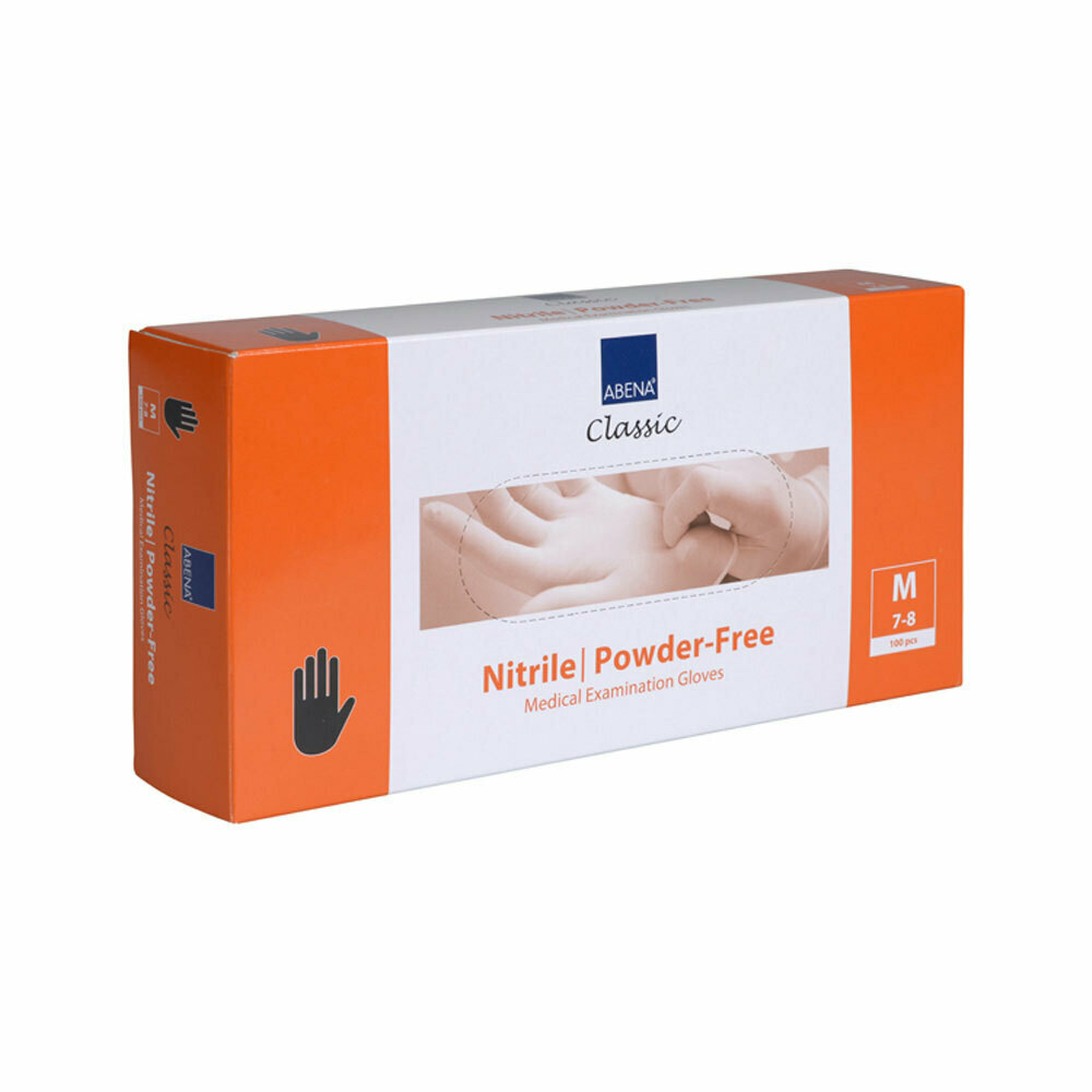 Abena Classic Γάντια Νιτριλίου Χωρίς Πούδρα σε Μαύρο Χρώμα 100τμχ