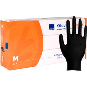 Abena Classic Sensitive Γάντια Νιτριλίου Χωρίς Πούδρα σε Μαύρο Χρώμα 100τμχ