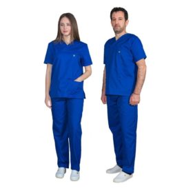 Alezi Σετ Ιατρικό Παντελόνι και Μπλούζα Unisex από Βαμβάκι και Πολυεστέρα Μπλε